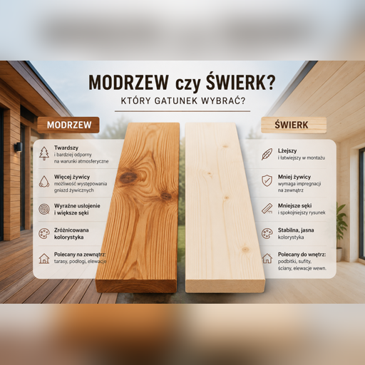 Modrzew czy świerk? Który gatunek drewna wybrać i gdzie sprawdzi się najlepiej